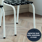 Conjunto Com 2 Cadeiras Tubular Diva Artefamol Branco/floral