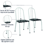 Conjunto Com 2 Cadeiras Tubular Diva Artefamol Branco/floral