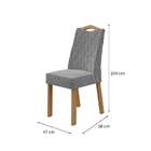 Conjunto Com 2 Cadeiras Venus Linho Cinza E Amêndoa Clean