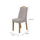 Conjunto Com 2 Cadeiras Venus Linho Rústico E Amêndoa Clean