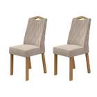 Conjunto Com 2 Cadeiras Venus Veludo Creme E Amêndoa Clean