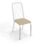 Conjunto Com 2 Cadeiras Viena Corino Marrom Claro