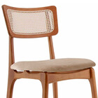 Conjunto Com 2 Cadeiras Viena Em Madeira Maciça Para Sala De