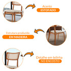 Conjunto Com 2 Cadeiras Viena Em Madeira Maciça Para Sala De