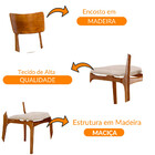 Conjunto Com 2 Cadeiras Viena Gold Em Madeira Maciça Para Sal