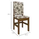 Conjunto Com 2 Cadeiras Wanda Canela E Floral Bege