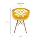 Conjunto Com 2 Cadeiras Web Amarelo