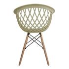 Conjunto Com 2 Cadeiras Web Fendi - Base Madeira Naturalê