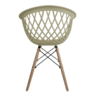 Conjunto Com 2 Cadeiras Web Fendi - Base Madeira Naturalê