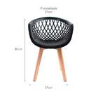 Conjunto Com 2 Cadeiras Web Wood Preto