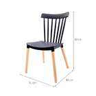 Conjunto Com 2 Cadeiras Windsor Preto