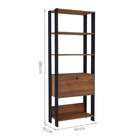 Conjunto Com 2 Estantes Match 2 Pt Pinho E Preto