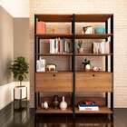 Conjunto Com 2 Estantes Match 2 Pt Pinho E Preto