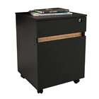 Conjunto Com 2 Gaveteiros Los Angeles 4 Gv Preto E Carvalho