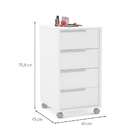 Conjunto Com 2 Gaveteiros Maia 8 Gv Branco