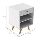 Conjunto Com 2 Mesas De Cabeceira Retrô Plus 2 Gv Branco