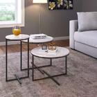 Conjunto Com 2 Mesas De Centro E 1 Mesa Lateral Volpi Branco