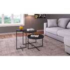 Conjunto Com 2 Mesas De Centro E 1 Mesa Lateral Volpi Preto