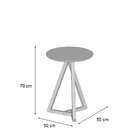 Conjunto Com 2 Mesas Laterais Classic Branco E Amêndoa