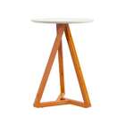 Conjunto Com 2 Mesas Laterais Classic Off White E Madeira