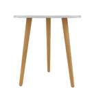 Conjunto Com 2 Mesas Laterais Copacabana Branco E Marrom 40 Cm