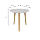 Conjunto Com 2 Mesas Laterais Copacabana Branco E Marrom 45 Cm