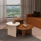 Conjunto Com 2 Mesas Laterais E 1 Mesa De Centro Delta Cedro