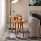 Conjunto Com 2 Mesas Laterais Slim Cinamomo