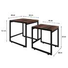 Conjunto Com 2 Mesas Laterais Wooden Nogal E Preto