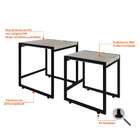 Conjunto Com 2 Mesas Laterais Wooden Snow E Preto