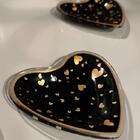 Conjunto Com 2 Mini Pratos Coração Black