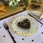 Conjunto Com 2 Mini Pratos Coração Black