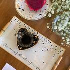 Conjunto Com 2 Mini Pratos Coração Black