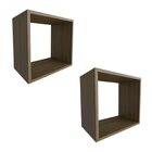 Conjunto Com 2 Nichos Quarto Infantil  Carvalho Mel