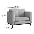 Conjunto Com 2 Poltronas Beny I Grafite