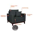 Conjunto Com 2 Poltronas Beny I Grafite