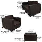 Conjunto Com 2 Poltronas Com Assento Estofado E Mesa Classe A