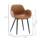 Conjunto Com 2 Poltronas Thalía Marrom