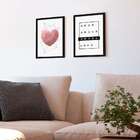 Conjunto Com 2 Quadros Decorativos Amore Preto