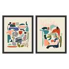 Conjunto Com 2 Quadros Decorativos Deco Escandinava Iii Preto