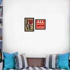 Conjunto Com 2 Quadros Decorativos Feliz Colorido