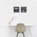 Conjunto Com 2 Quadros Decorativos Need Preto E Branco