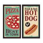 Conjunto Com 2 Quadros Decorativos Pizza Colorido