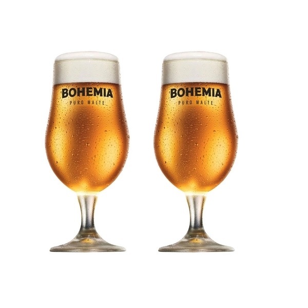 Conjunto Com 2 Taças Bohemia Em Vidro Para Cerveja 380ml Glob