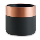 Conjunto Com 3 Cachepots Aeris Preto (14x14 Cm)