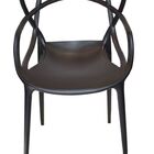 Conjunto Com 3 Cadeiras Monobloco Allegra Preta