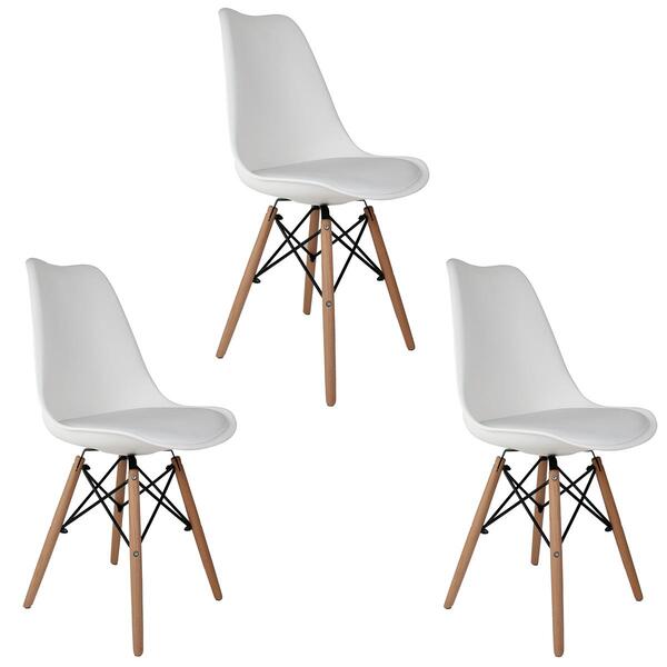 Conjunto Com 3 Cadeiras Saarinen