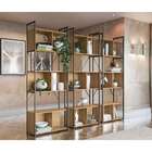 Conjunto Com 3 Estantes Lion Freijó E Preto