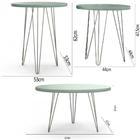 Conjunto Com 3 Mesas Com Tampo Em Mdf Evolution Verde Bellagio