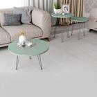 Conjunto Com 3 Mesas Com Tampo Em Mdf Evolution Verde Bellagio